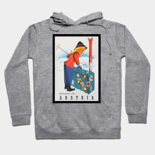 Winter in Austria vintage travel poster Hoodie